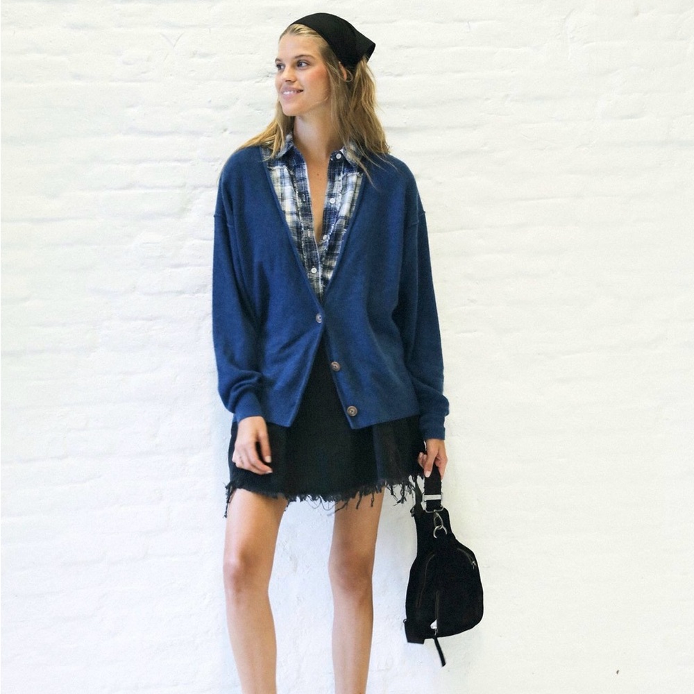 Free People School Boy Cashmere Cardi